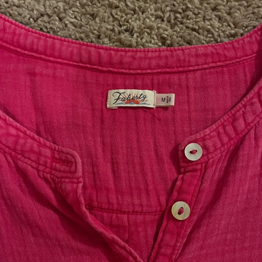 Faherty Dream Cotton gauze Desmond top - Picture 7 of 8